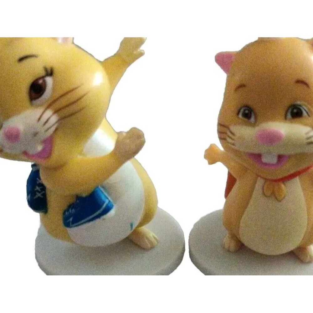 Zhu Zhu Pets set of 2  2" PVC Figures on White Base - Cepia 2011 cake topper
